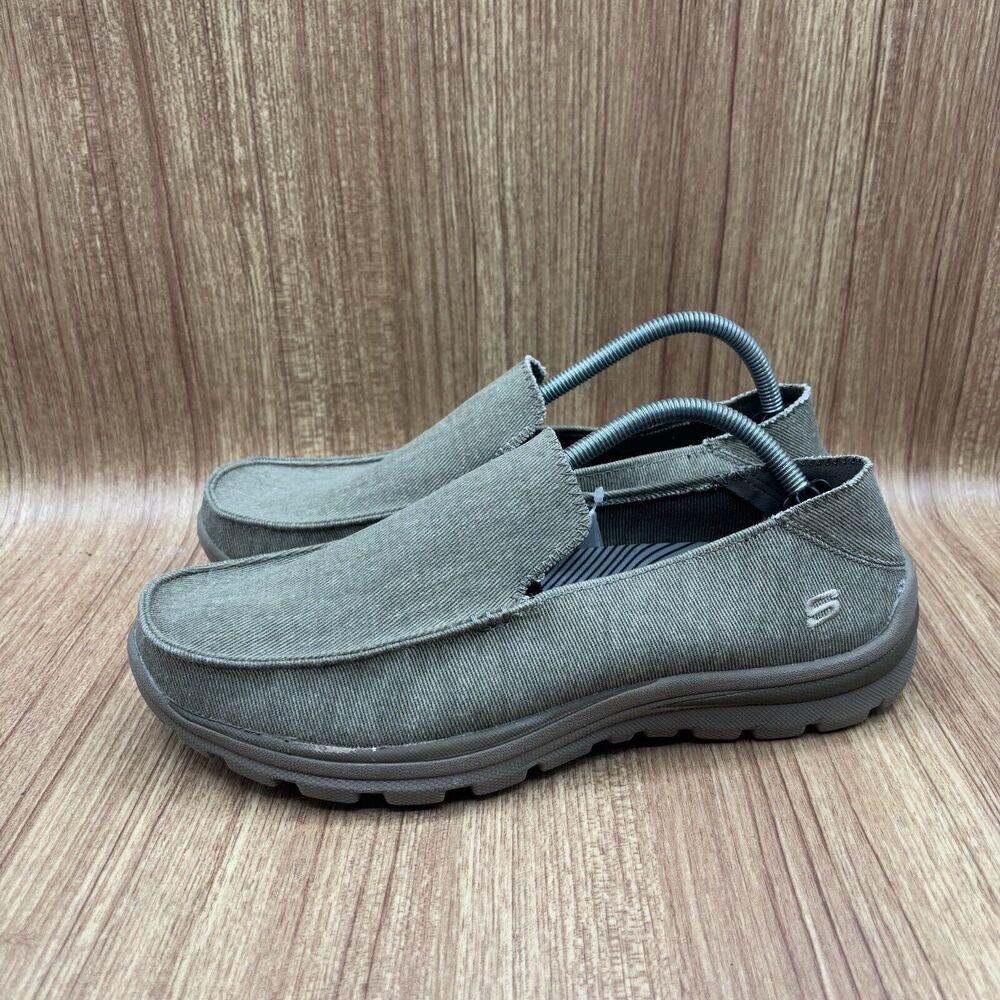 Skechers Milford Relaxed Fit Superior Slip-On Taupe Men's size 10 Sneakers - Picture 3 of 9